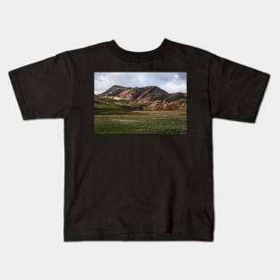 Landmannalaugar in Highlands of Iceland, Geothermal Rainbow Mountains Kids T-Shirt